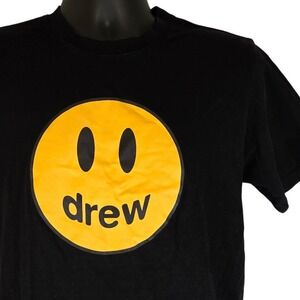 Drew House Mascot‎ T-Shirt Smiley Face Graphic Tee Casual Top Black Size M
